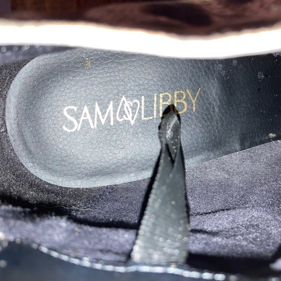 Sam & Libby 8.5 leopard ankle boots heels - Picture 3 of 8